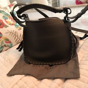ALLSAINTS Mori Leather Crossbody Bag. New